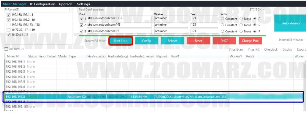 اسکن ماینر - راهنمای نرم افزار APMiner Tool