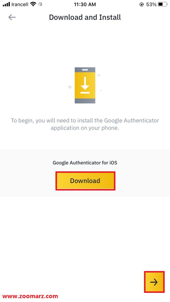 اپلیکیشن Google Authenticator را دانلود کنید