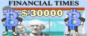 جهش بیت کوین تا ۳۰۰۰۰ دلار در صفحه اول روزنامه Financial Times