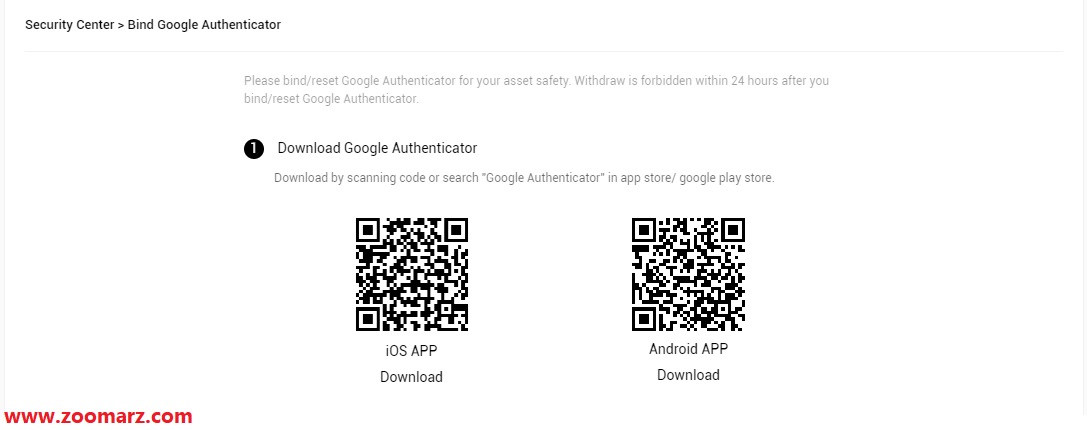 با اسکن کد اپلیکیشن Google Authenticator را در دو نسخه اندروید و ios دانلود کنید