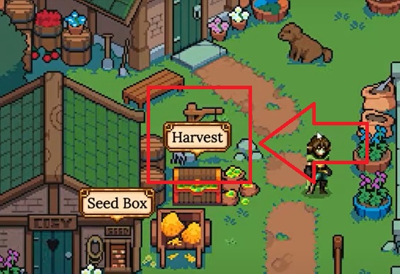 روی گزینه Harvest کلیک کنید