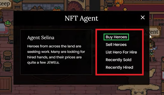 گزینه buy heroes کلیک کنید