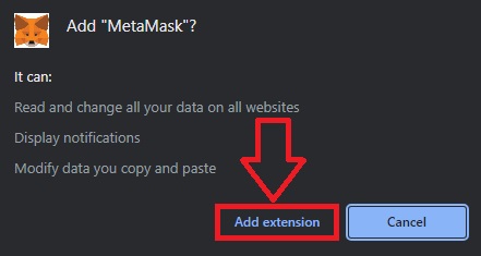 گزینه Add extension را انتخاب کنید
