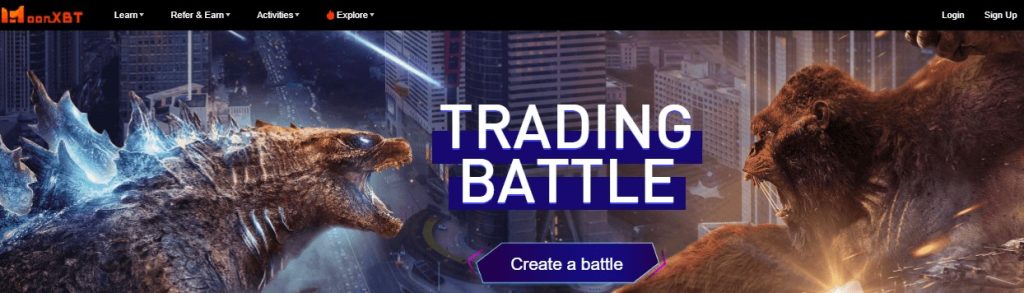 نبرد معامله گران MoonXBT و ایجاد یک Trading Battle