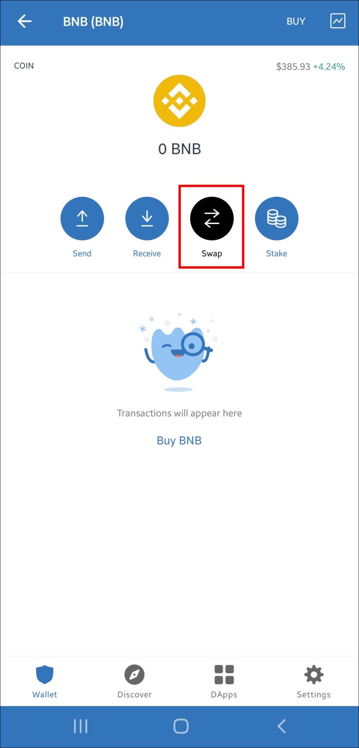 فرآیند سواپ بایننس کوین (BNB) به اسمارت چین