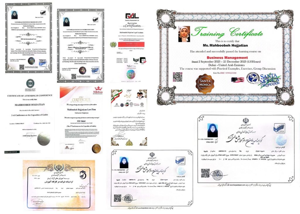 محبوبه حجتیان، بهترین وکیل تجاری و قراردادها