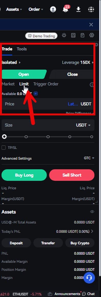 تعریف دستور محدود (لیمیت اردر) (Limit Order)