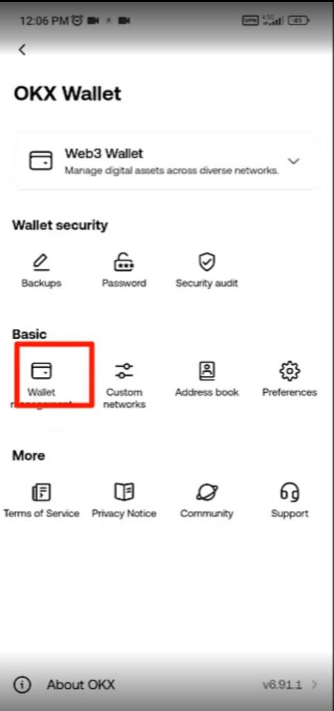 آموزش کیف پول okx