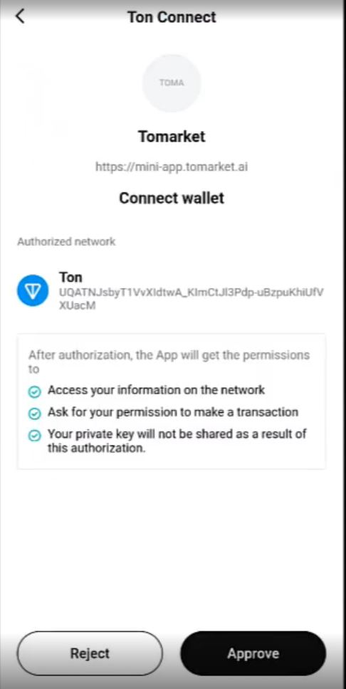 آموزش اتصال کیف پول به بازی tomarket