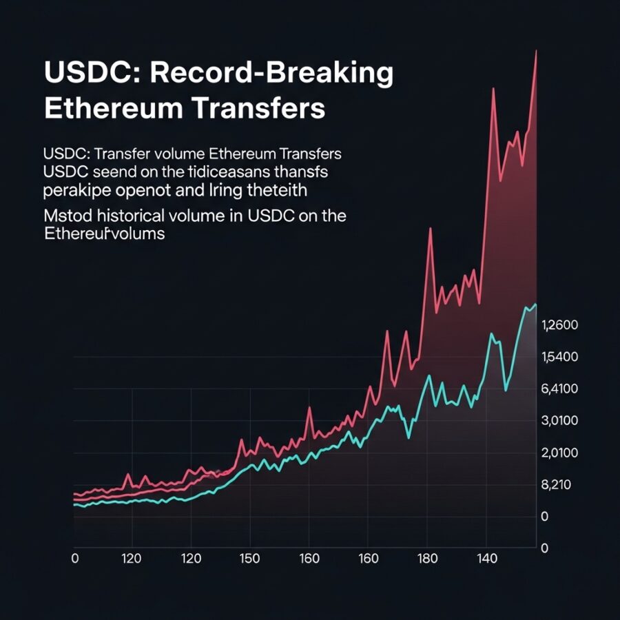 افزایش چشمگیر حجم انتقالات USDC؛ ۶۳۵ میلیارد دلار در ماه