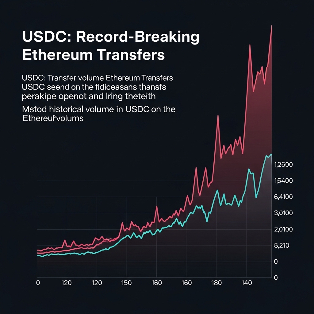 افزایش چشمگیر حجم انتقالات USDC؛ ۶۳۵ میلیارد دلار در ماه