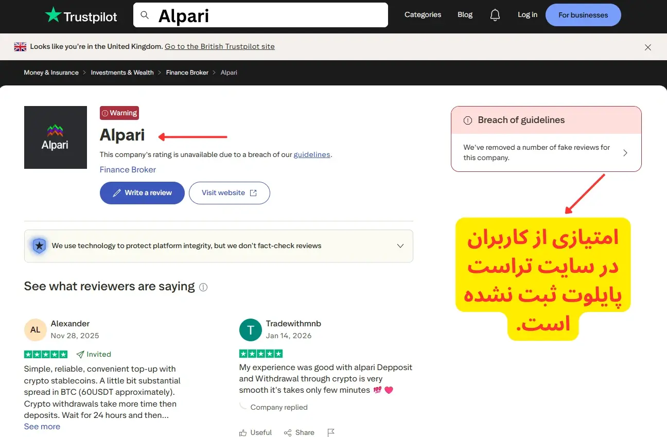 بازخورد کاربران در تراست پایلوت