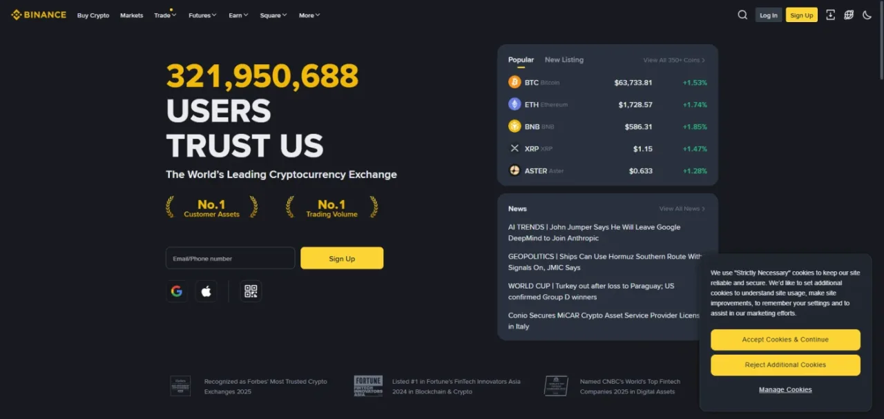 Binance: The World’s Most Trusted Cryptocurrency Exchange to Buy, Trade & Invest in Crypto