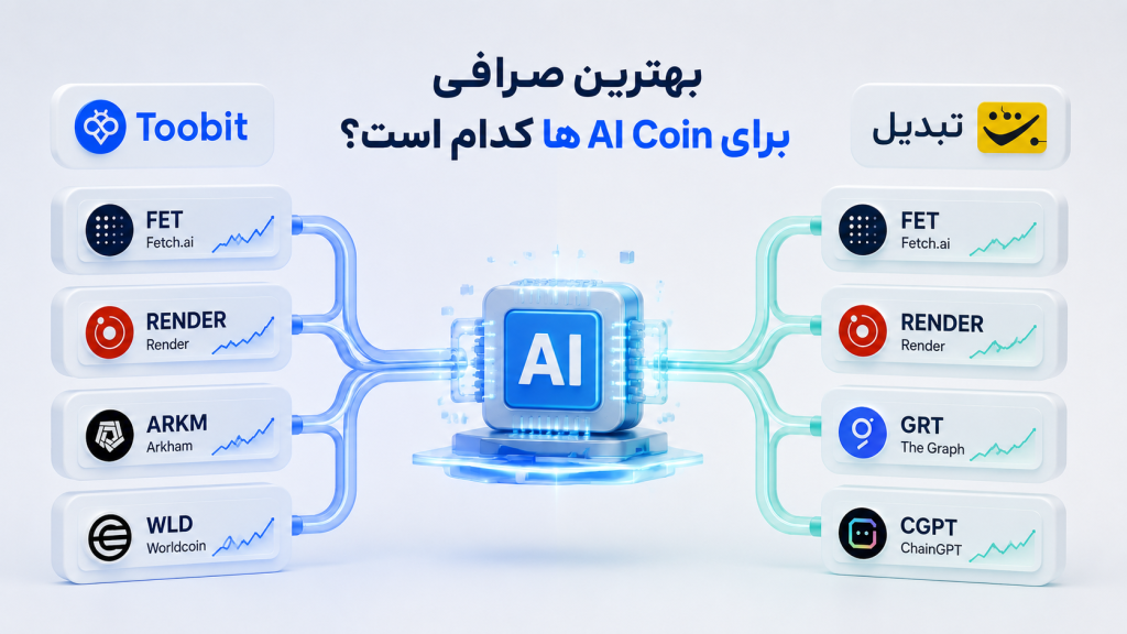 مقایسه ارزهای هوش مصنوعی Toobit و تبدیل | کدام صرافی AI Coin های بیشتری دارد؟